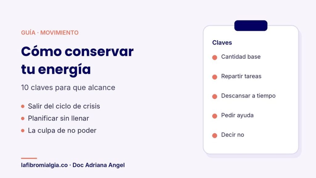 Cómo conservar tu energía con fibromialgia: 10 claves