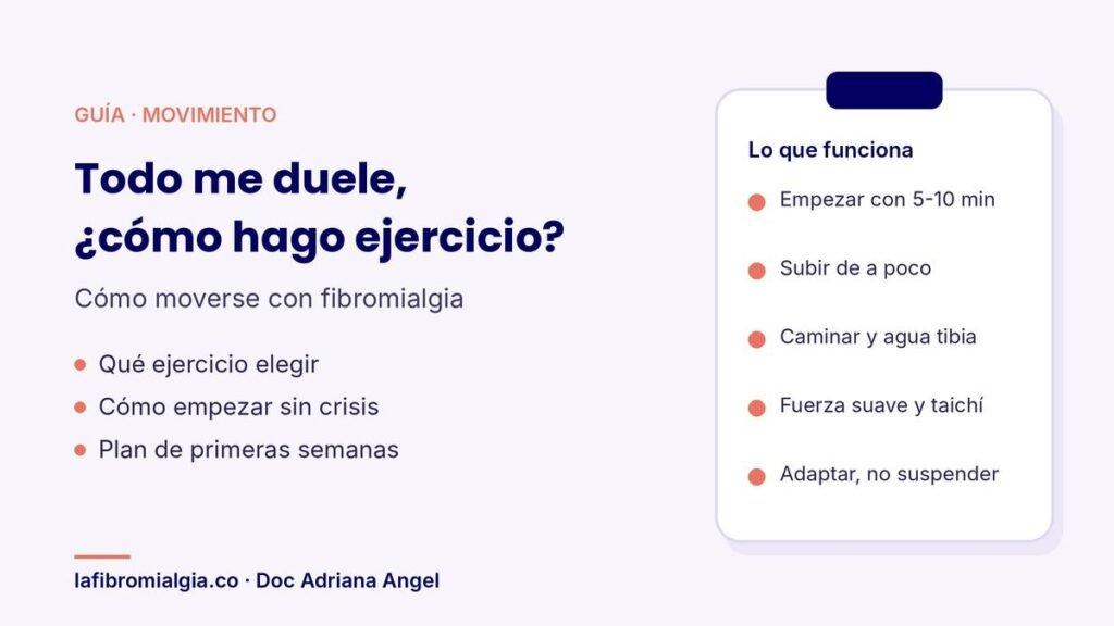 Ejercicios para la fibromialgia: cómo empezar sin dolor