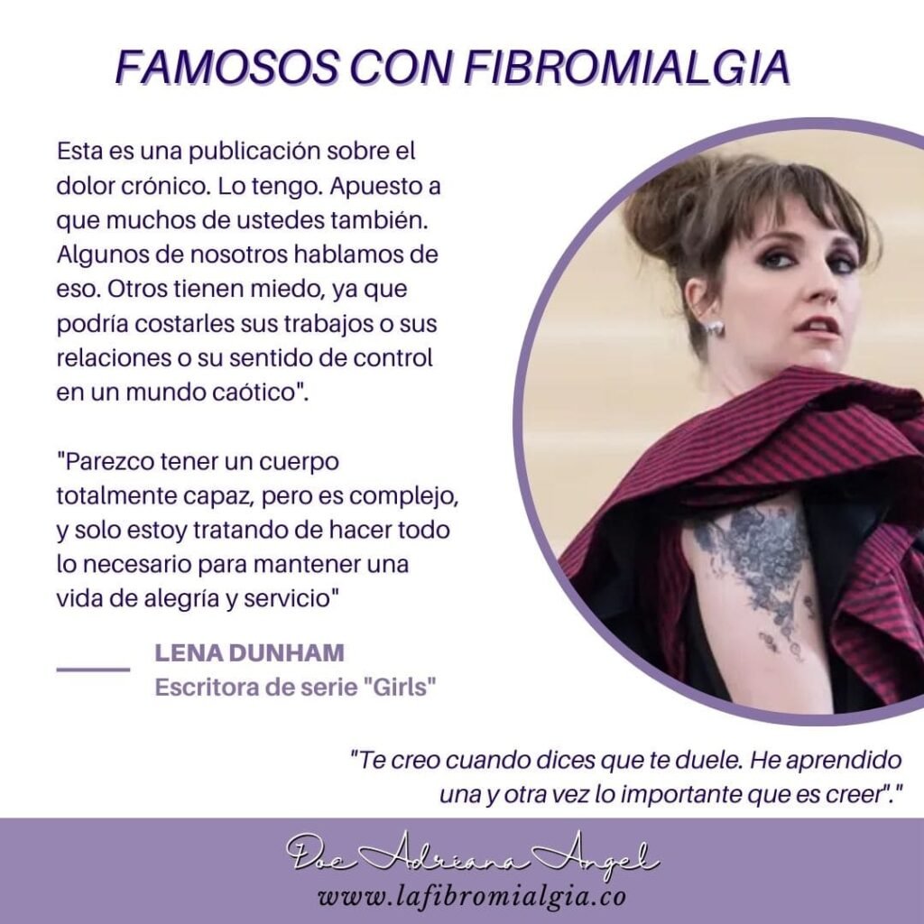 celebridades con fibromialgia - Lena Dunham tiene fibromialgia