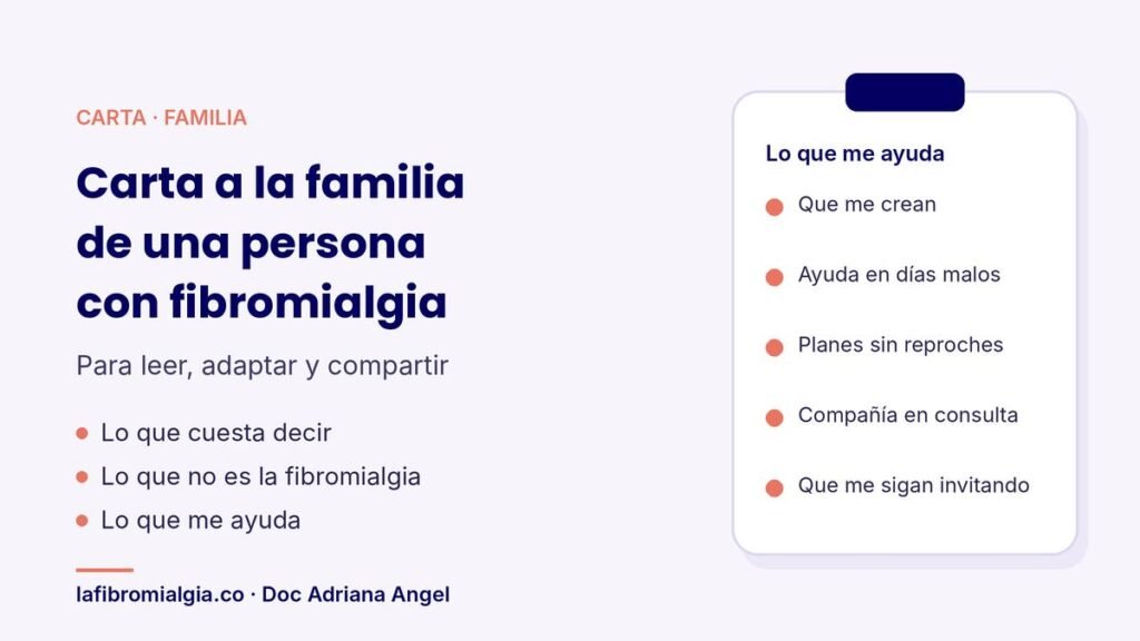 Carta de una persona con fibromialgia a su familia, para leer y compartir