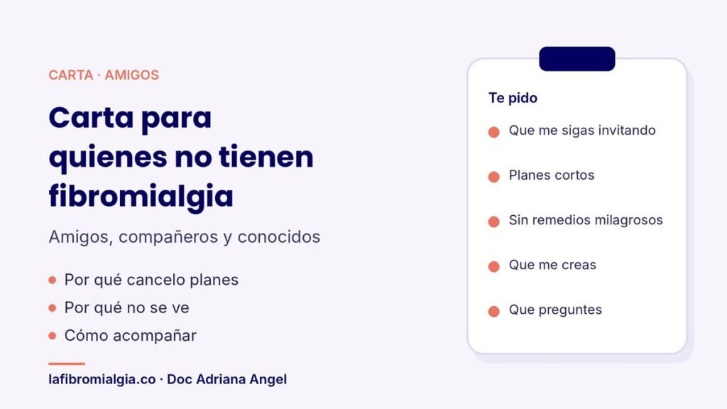 Carta para amigos, compañeros y conocidos que no tienen fibromialgia