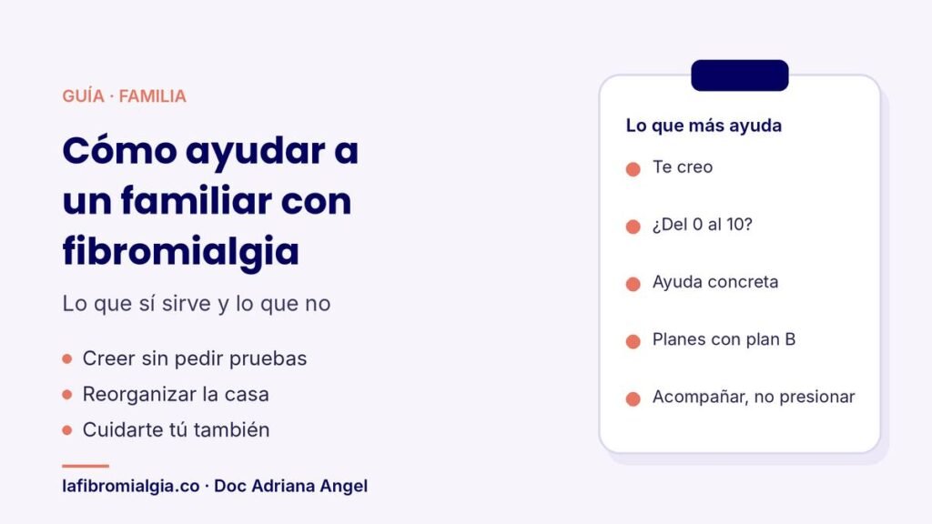 Guía de la Doc Adriana Angel sobre cómo ayudar a un familiar con fibromialgia