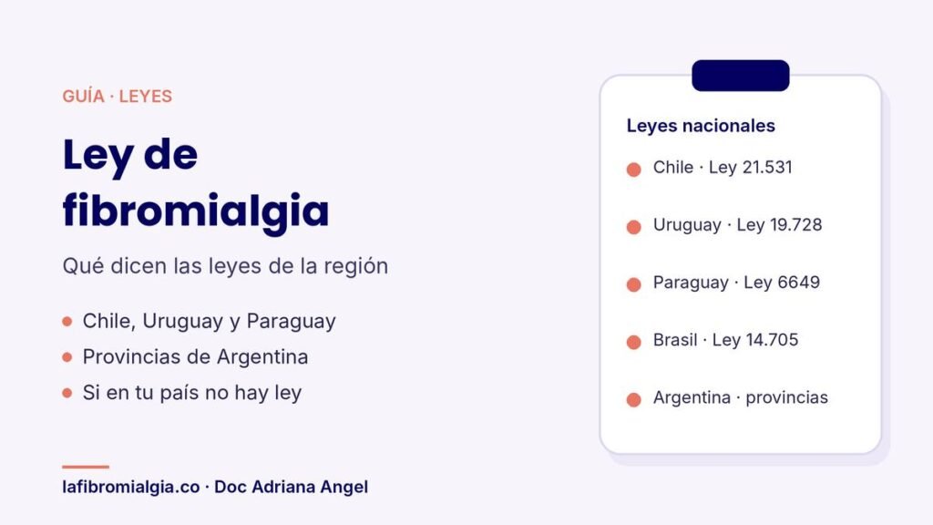 Resumen de las leyes de fibromialgia en Chile, Uruguay, Paraguay, Brasil y Argentina