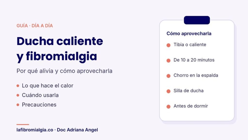 Guía de la Doc Adriana Angel sobre por qué la ducha caliente alivia la fibromialgia
