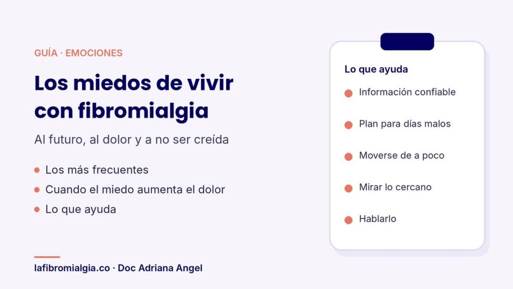 Guía de la Doc Adriana Angel sobre los miedos de vivir con fibromialgia y cómo manejarlos