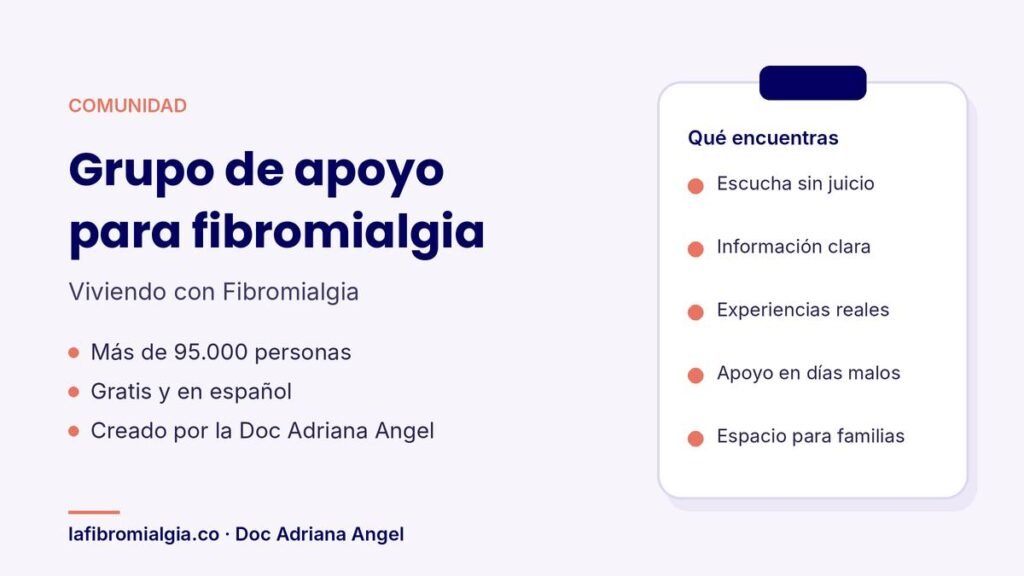 Grupo de apoyo Viviendo con Fibromialgia, creado por la Doc Adriana Angel
