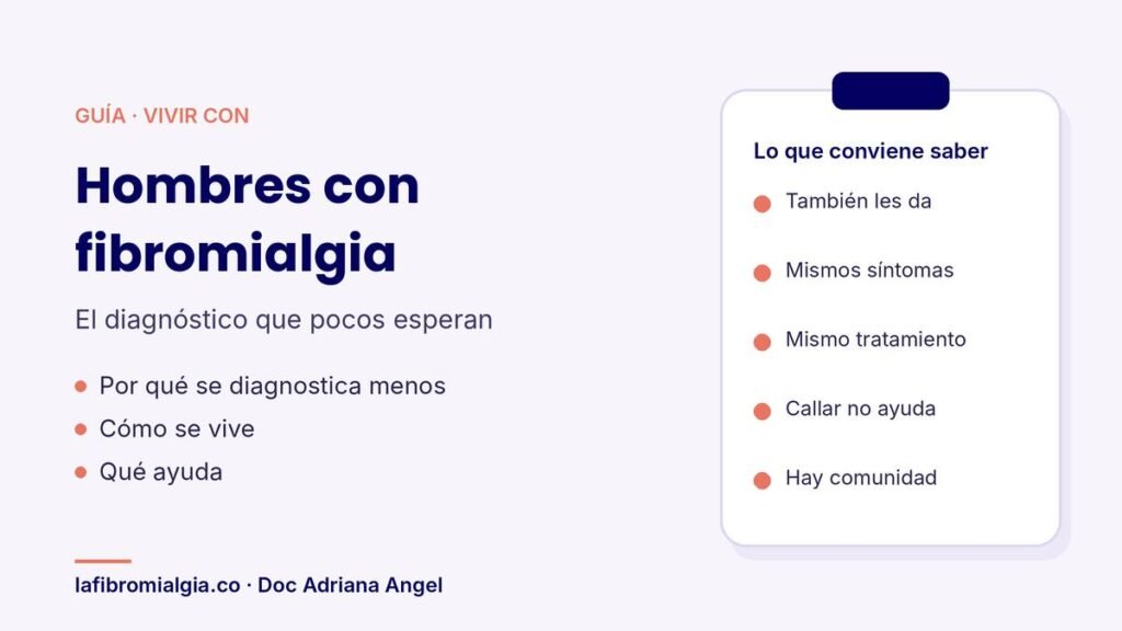 Guía de la Doc Adriana Angel sobre hombres con fibromialgia: diagnóstico y estigma