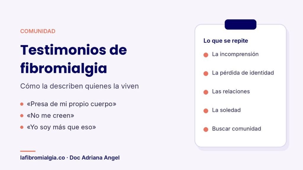 Testimonios de personas con fibromialgia sobre cómo viven la enfermedad
