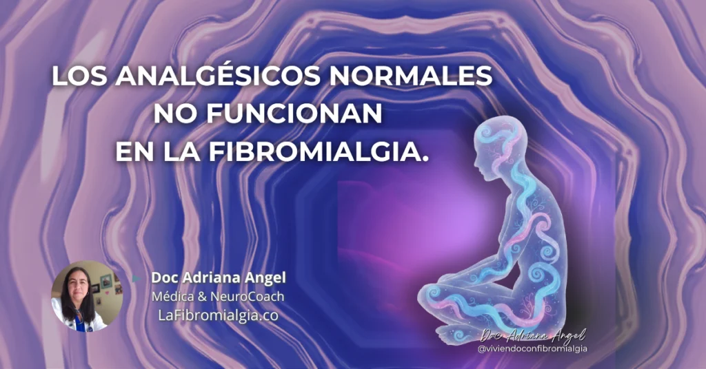Figura humana translúcida mostrando sistema nervioso iluminado en tonos azul y púrpura representando sensibilización central en fibromialgia donde el cerebro amplifica señales de dolor